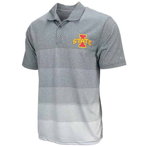 Colosseum I-State Gray Gradient Mesh Polo